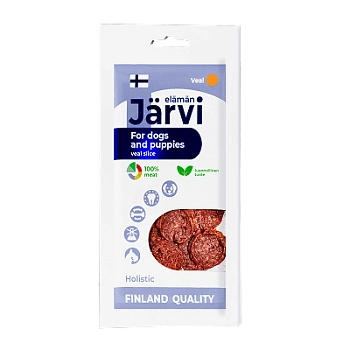 Jarvi вяленое лакомство слайсы из телятины для собак и щенков всех пород