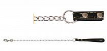 Triol поводок-цепь с кожаной ручкой
