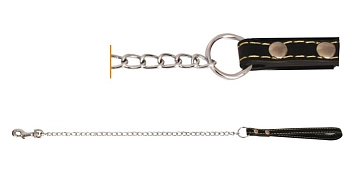 Triol поводок-цепь с кожаной ручкой