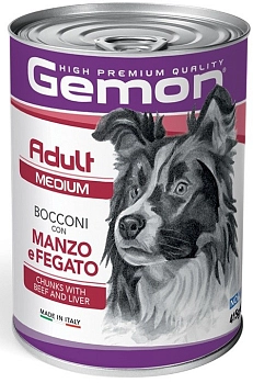 Gemon Dog Medium консервы для собак средних пород (кусочки)
