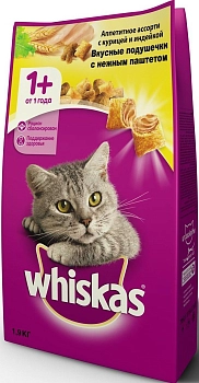 Whiskas Вкусные подушечки для кошек (развес)