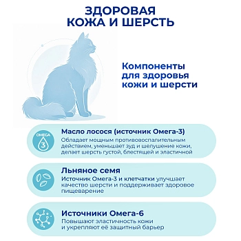 Jarvi сухой монопротеиновый полнорационный корм для кошек для здоровой кожи и красивой шерсти