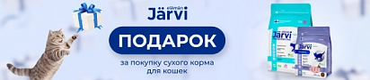 Подарки при покупке сухого корма JARVI для кошек