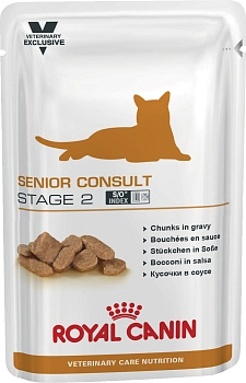 Royal Canin Senior Consult Stage 2 пауч для кошек старше 7 лет (кусочки в соусе)