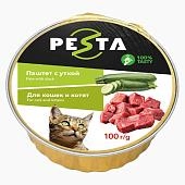Pesta ламистер для кошек и котят паштет с уткой