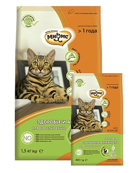 Мнямс Active Life Сухой корм для взрослых кошек