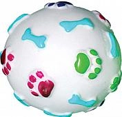 Triol игрушка из винила "Мяч с лапками и косточками" для собак