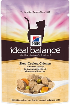 Hill's Ideal Balance пауч для кошек от 1 года до 7 лет (кусочки 85 г)