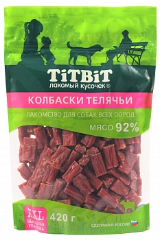 TiTBiT Колбаски телячьи для собак всех пород XXL