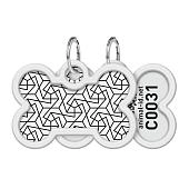 Collar адресник Waudog Smart ID "Геометрия" кость