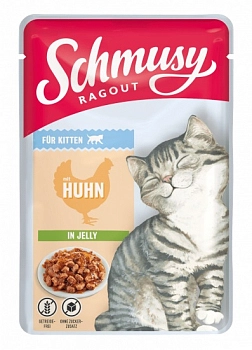 Schmusy Ragout Kitten пауч для котят (кусочки в желе)