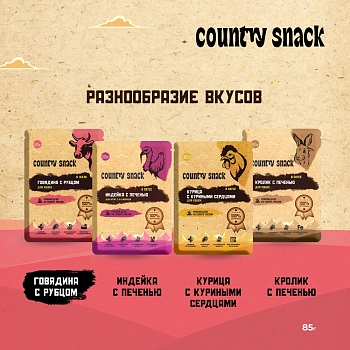 Country snack пауч для кошек (в желе)