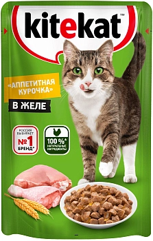 Kitekat пауч для кошек (кусочки в желе)