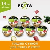 Pesta ламистер для кошек и котят паштет с уткой