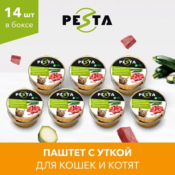 Pesta ламистер для кошек и котят паштет с уткой