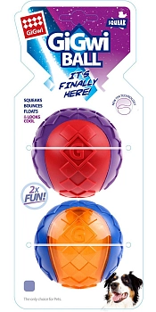 GiGwi игрушка для собак два мяча с пищалкой