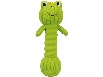 Trixie игрушка для собак гантель лягушка с пищалкой