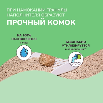 Qushy наполнитель "Хвоя" растительный комкующийся