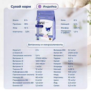 Jarvi сухой полнорационный корм для котят