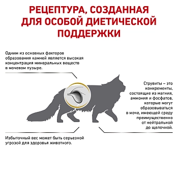 Royal Canin S/O Urinary Moderate Calorie корм для кошек, склонных к полноте, при лечении МКБ
