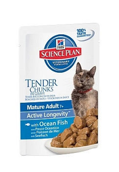 Hill's Science Plan Active Longevity пауч для кошек старше 7 лет (кусочки 85 г)