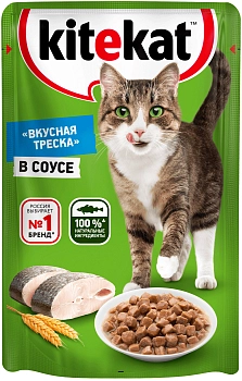 Kitekat пауч для кошек (кусочки в соусе)