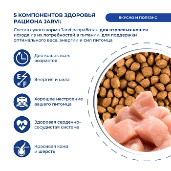 Jarvi сухой полнорационный корм для взрослых кошек