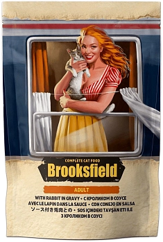 Brooksfield Adult Rabbit пауч для кошек с кроликом в соусе