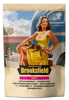 Brooksfield Adult Duck пауч для взрослых кошек с уткой в соусе