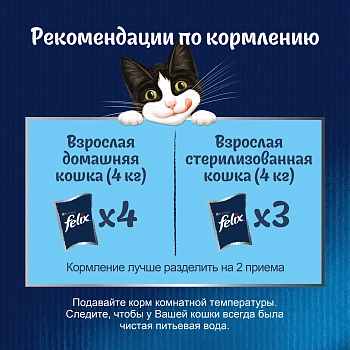Felix Sensations Супервкус пауч для взрослых кошек (кусочки в желе)