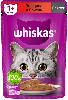 Whiskas пауч для кошек (паштет)