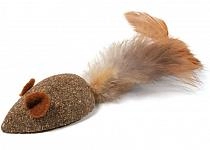 Triol игрушка "Мышка с перьями" из кошачьей мяты для кошек