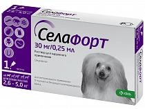 Селафорт защита от внешних и внутренних паразитов для собак 2,6-5 кг.