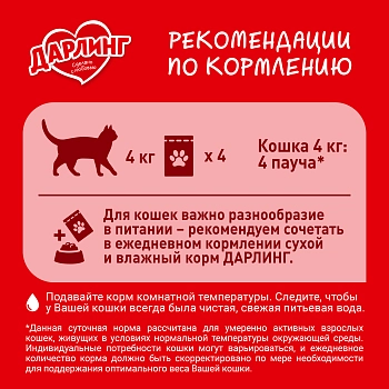 Дарлинг пауч для кошек (кусочки в подливе)