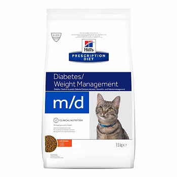 Hill's Prescription Diet m/d Diabetes/Weight Management корм для кошек диета при сахарном диабете