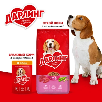 Дарлинг сухой корм для взрослых собак