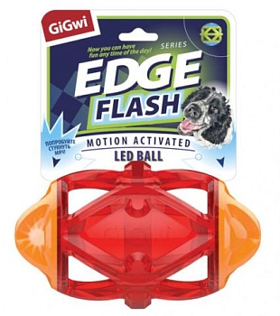 GiGwi игрушка регби мяч светящийся для собак