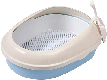 Triol Р541А туалет для кошек овальный с бортом (с сеткой и совком)