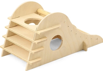 Гамма домик-горка деревянный для грызунов