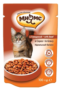 Мнямс "Идеальный баланс" пауч для взрослых кошек (кусочки в соусе)