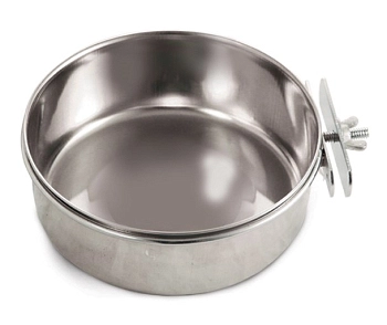 Triol миска металлическая с держателем для птиц и грызунов