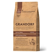 Grandorf Duck&Turkey корм для взрослых собак средних и крупных пород