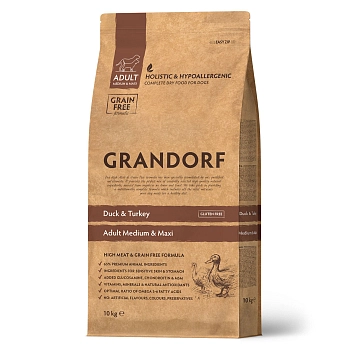 Grandorf Duck&Turkey корм для взрослых собак средних и крупных пород
