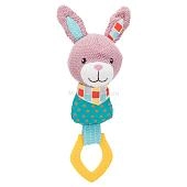 Trixie Junior игрушка для собак кролик с кольцом с пищалкой