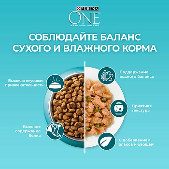 Purina One корм для взрослых кошек с чувствительным пищеварением