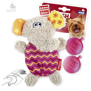 GiGwi игрушка "Слон с пищалкой" для собак