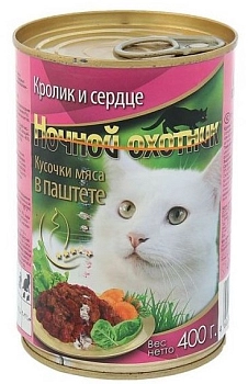Ночной охотник консервы для кошек (паштет)