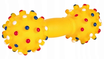 Trixie игрушка для собак гантель с шипами с пищалкой