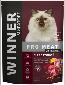 Winner PRO Meat сухой корм для взрослых кошек