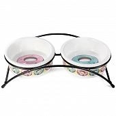 Triol Миска керамическая на подставке "Пончики"